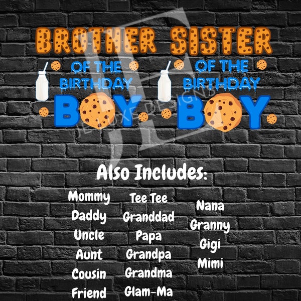 This Little Monster Birthday Family, Cookie Birthday, Birthday Boy, Mommy of the birthday boy, PNG, Sublimation, DTF, Cricut