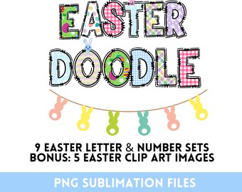 Easter Alphabet Bundle, Easter PNG Letters m, Easter Sublimation, Easter Clip Art