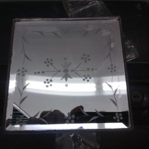 preowned mirror black velvet jewelry box