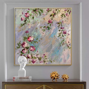 Handmade Abstract Flower Modern Home Decorative Paintings- Pure Hand-Painted 3D Wall Paintings - Canvas Wall Painting -Unframed QL1066