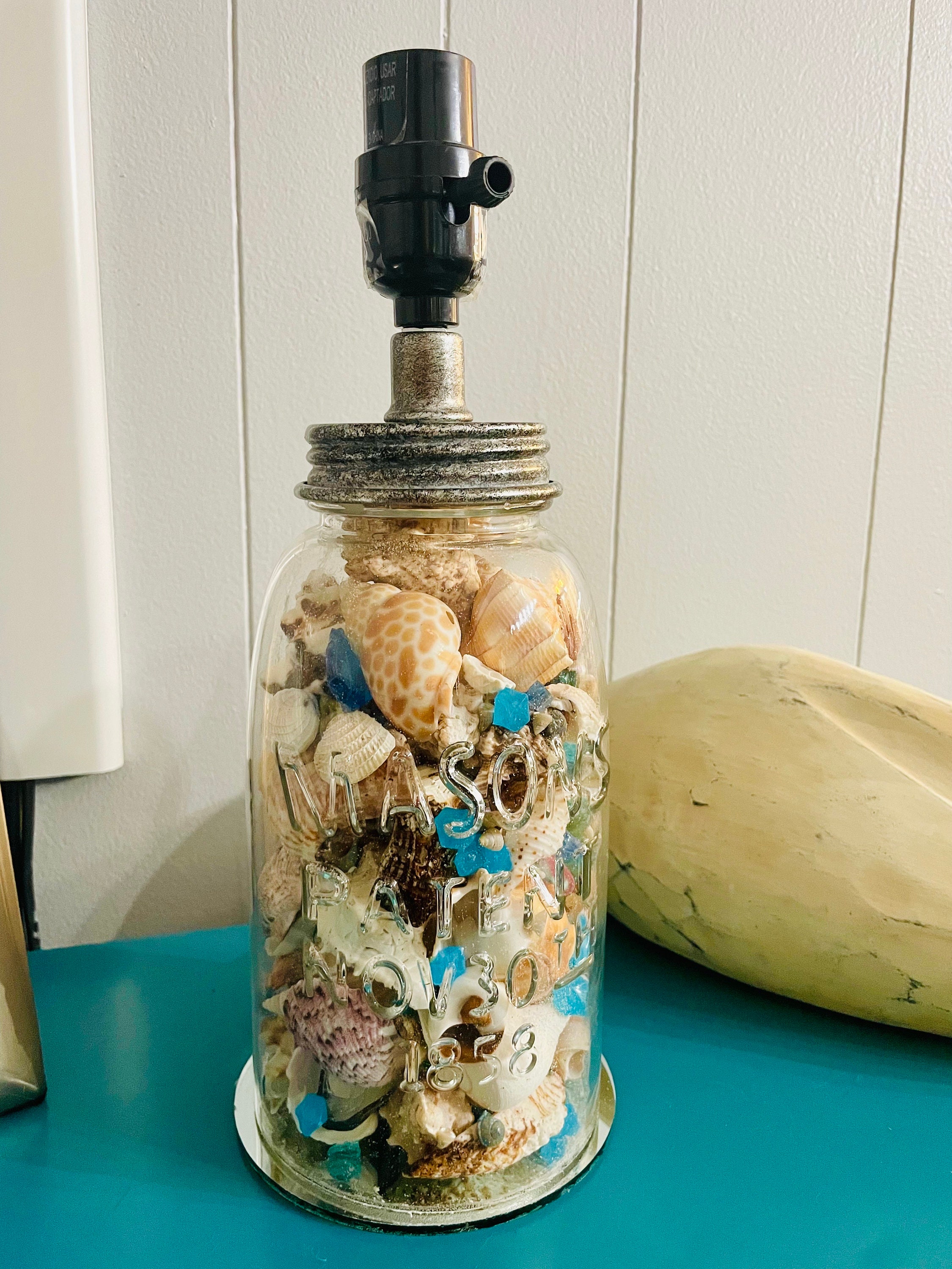 Shell filled deals lamp