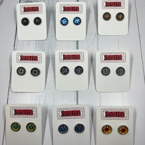 Glass Mosaic Stud Earrings