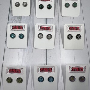 Glass Mosaic Stud Earrings