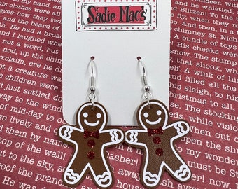 Happy Gingerbread Man Earrings