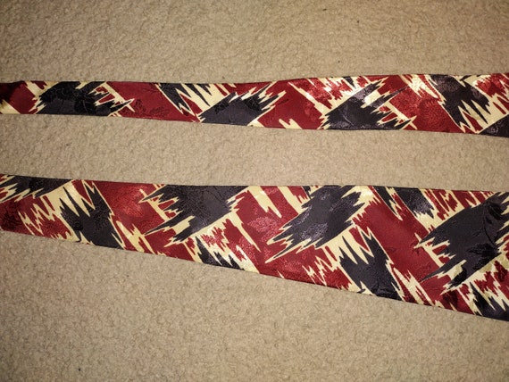 1950s Tie Cravat 51.5"x4" Necktie Tropical Plant … - image 2