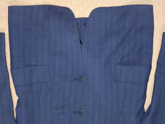 1940s Pinstripe Union Made Suit Single Breasted J… - image 10