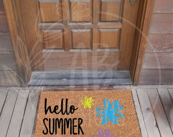 Hello Summer Custom Doormat