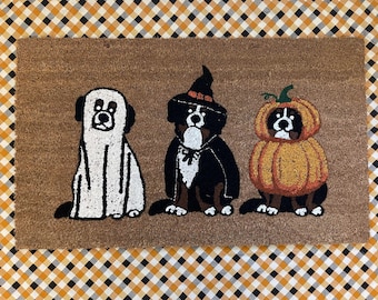 Halloween Bernese Mountain Dog Doormat