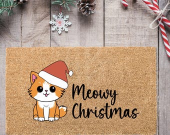 Meowy Christmas Doormat