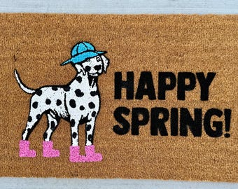 Spring Dalmatian Doormat