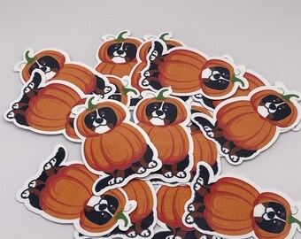 Bernese Mountain Dog Pumpkin Sticker