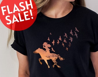 Horse Shirt, Cowgirl Riding Horse Shirt, Horse Lover Shirt, Horse Mom Shirt, Equestrian Shirt, Gift For Horse Rider, Women Horse Shirt, Gift