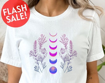 Bisexual Moon Phase Shirt, Transgender Shirt, Bisexual LGBTQ Shirt, Subtle Bisexual Shirt, Lesbian Shirt, Pride Month Shirt, Queer Gift, Mom