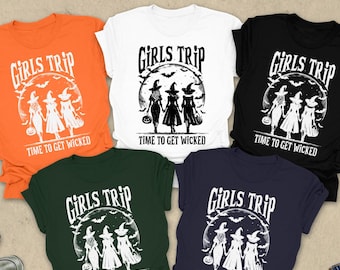Girls Trip Shirts, Halloween Girls Weekend Shirt, Girls Vacation Shirt, Halloween Shirt, Girls Trip Witch Halloween Travel Shirt, Witch Tees