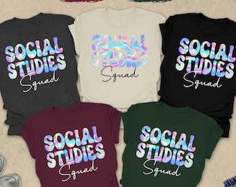 Social Studies Squad T-Shirt, History Teacher Shirt, History Shirt, Funny Teacher, History Major Shirt, History Teacher Gifts, Teacher Team