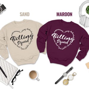 Sudadera de equipo de facturación, sudaderas de codificación médica, sudaderas de facturador de hospital, sudaderas de especialista en facturación, sudaderas de oficial de codificación