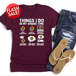 Things I Do In My Spare Time Cube Shirt, Rubic Cube lover Shirt, Gaming Rubiks Cube Shirt, Gift For Cuber, Rubiks Lover Shirt, Rubix Tshirt