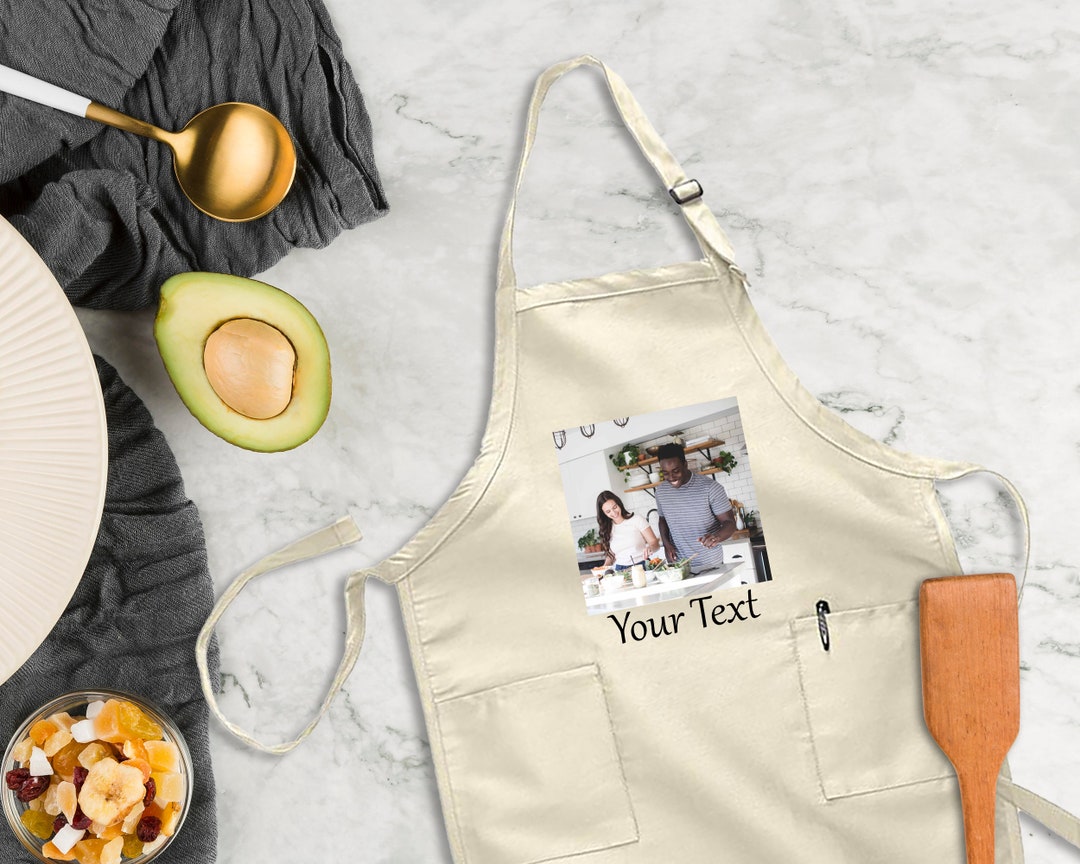 Written Aprons Custom Text Apron, Custom Photo Apron, Personalized Couple Apron ...