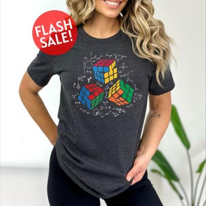 Cool Math Rubik&#39;s Cube Shirt, Rubik Cube lover Shirt, Gaming Rubiks Cube Shirt, Gift For Cuber, Rubiks Lover Shirt, Rubix Tshirt, Math Shirt