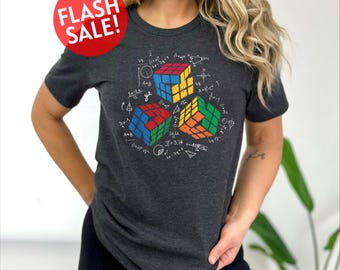 Cool Math Rubik's Cube Shirt, Rubik Cube lover Shirt, Gaming Rubiks Cube Shirt, Gift For Cuber, Rubiks Lover Shirt, Rubix Tshirt, Math Shirt