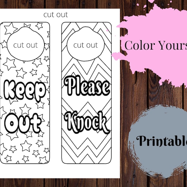 Printable Door Hanger Sign| Door knob| Hangers for Kids rooms| Door Handle Sign| Door hanger fall| Door hangings| Door wreath