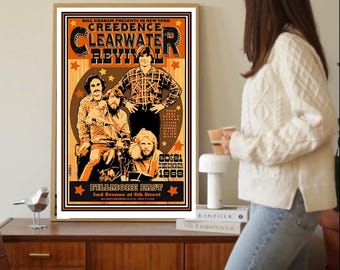 1 vintage 1960s rock concert poster retro live music wall art print fillmore east show december 1968