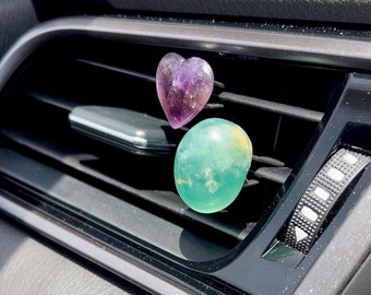 Handcrafted Crystal Car Vent Clip, Choose a Crystal, High Quality Natural Stones, Good Vibes Car Protection, Witchy Magical Gifts for Women