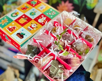 2025 Crystal Advent Calendar, 12 Days of Crystals, Magical Holiday Countdown Boxes, Rare! Unique Handmade One-of-a-Kind, Magic Witchy Gifts