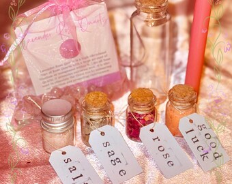 DIY Spell Jar Kit ~ Custom Witchcraft Bottle with Choose-Your-Own Herbs, Salts & Crystals *Unique, Witchy Manifestation Intention Jars*