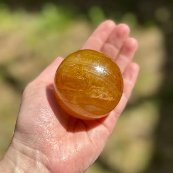 高品質の希少なイエロー フローライト マイカ スフィア *高品質、天然