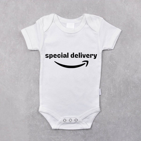 Special Delivery Onesie - Cute Fun Shopping Outfit - Order Package - Labor & Delivery - Baby Shower Gift - UPS USPS FedEx Amazon Shipping