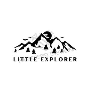 Explorer Baby Onesie SVG - &quot;Little Explorer&quot; - Cricut Designs - Adventure - Digital File - Newborn - Hiking - Image Format - Silhouette