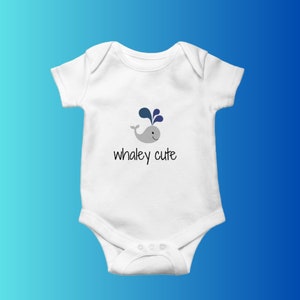 Whale Onesie - Summer Unisex Bodysuit - Fun in the Sun - Baby Shower Gift - Cute Beach Outfit - Vacation Vibes - Ocean Onesie - Sea Creature