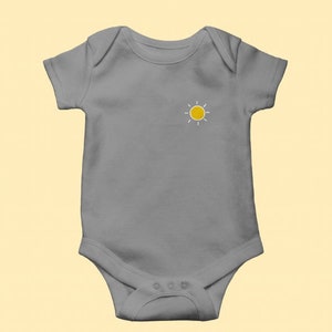 Sunshine Onesie - Sun Fun Baby Outfit - Sunny Bodysuit - Small Detail - Unisex - Baby Shower Gift - Baby Clothes - Simple Handmade Outfit