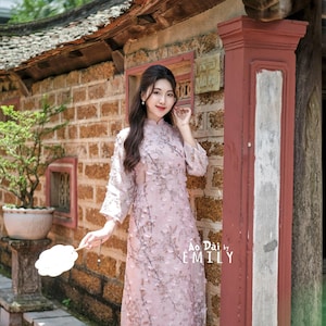 knee length dresses for ladies The Sakura Fairy Velvet Lace Dress main image 0