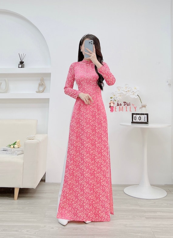 pink daisy dress womens Avril Cotton Bustier Maxi Dress in Daisy Pink