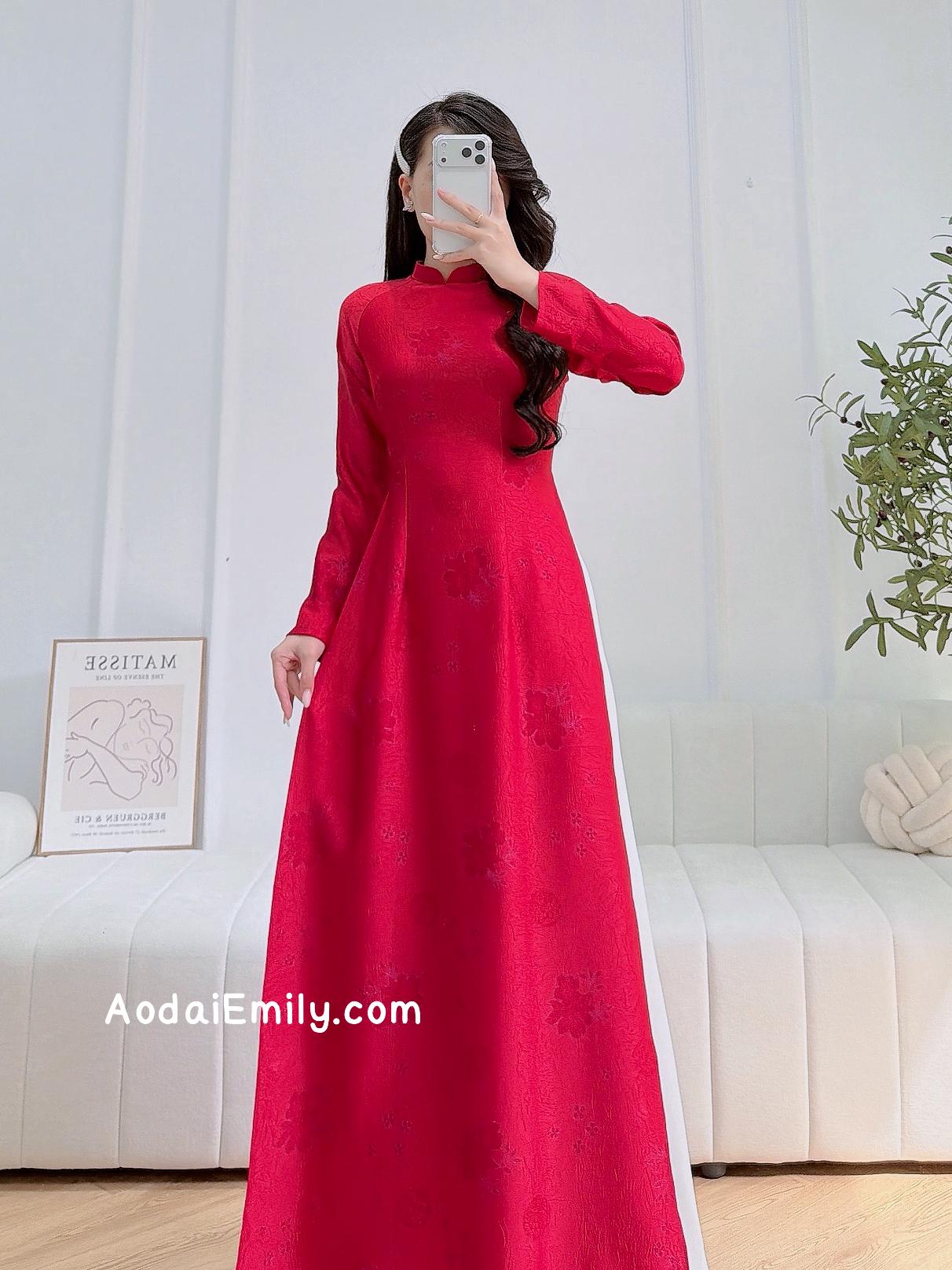 Burgundy Ao Dai - Etsy