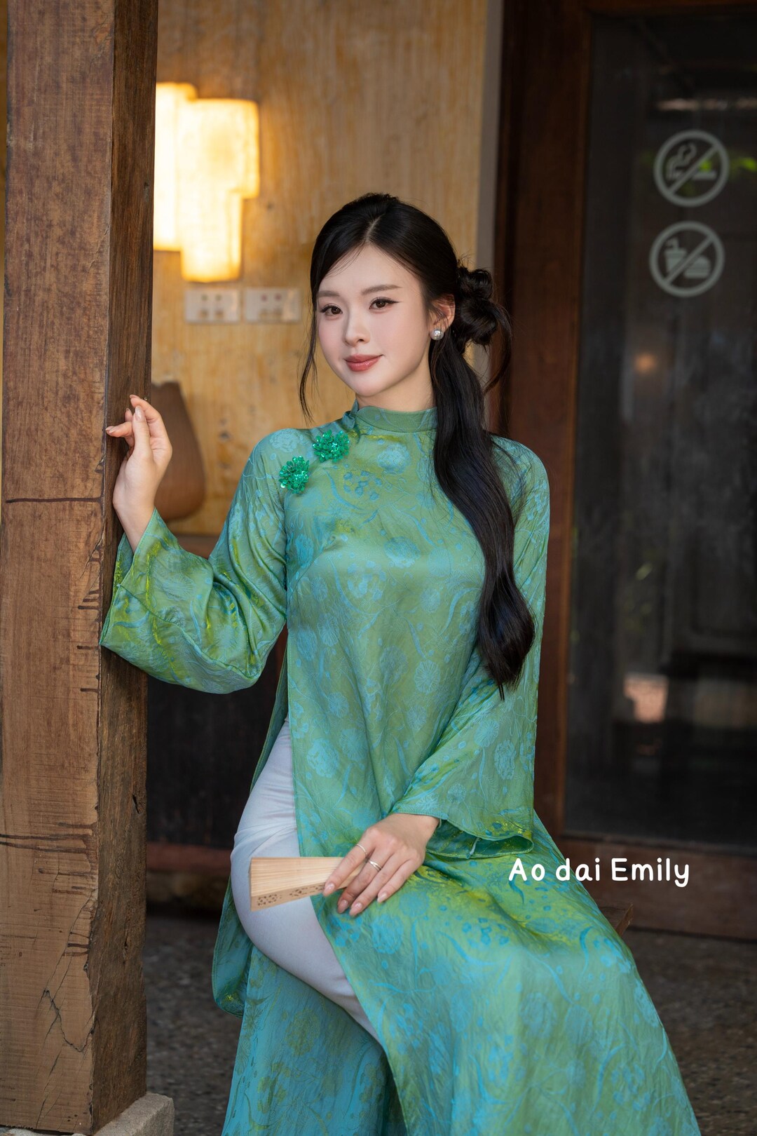 Loose Modern Ao Dai With Buttons Collar | áo Dài Cách Tân| Ao Dai Viet ...