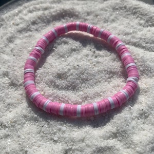 Raspberry and white stripe