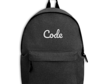 Code Developer Embroidered Backpack