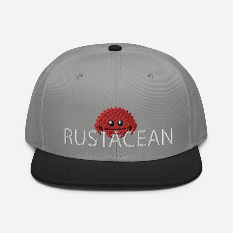 Rustacean Rust Ferris Embroidered Snapback Hat - Etsy