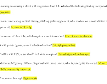 2019 VATI COMPREHENSIVE Questions and Answers