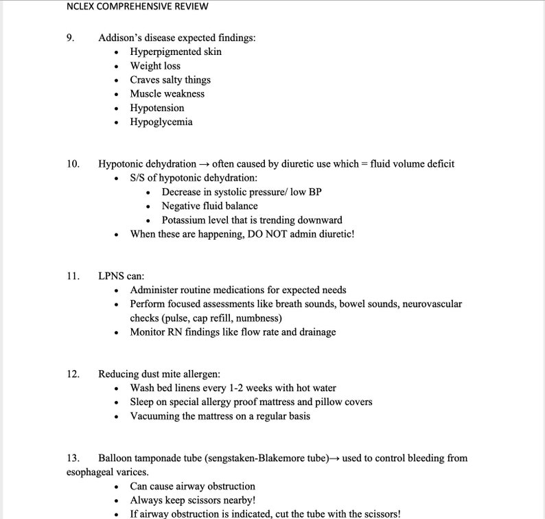 COMPREHENSIVE NCLEX REVIEW Etsy