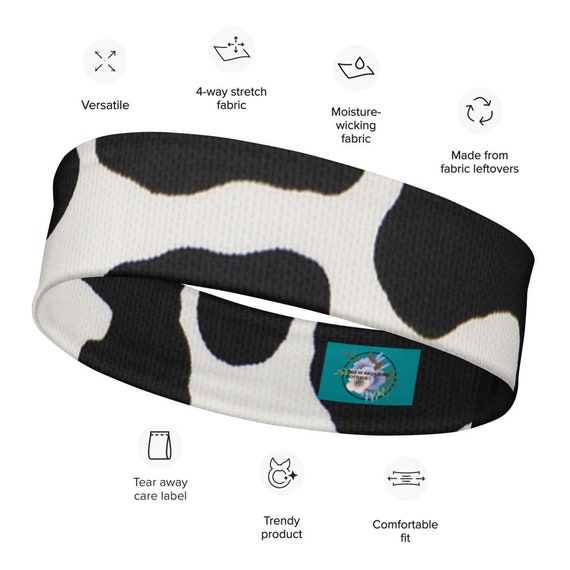 Cow Print Headband - Etsy