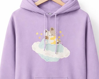 Tori Cat in Universe Hoodie – Cozy Space Graphic Sweatshirt, Gift for Cat Lovers