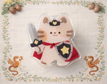 Tori the Brave Cat Phone Grip | Moduri Acrylic Phone Holder (Regular / Magnetic)