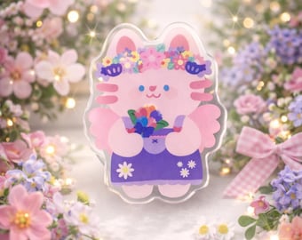 Flory the Love Cat Phone Grip | Moduri Acrylic Phone Holder (Regular / Magnetic)