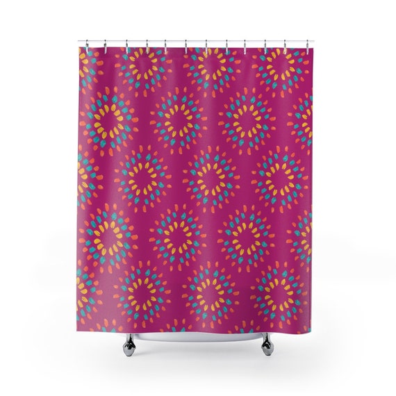 Pink Shower Curtain Etsy