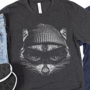 Funny Raccoon Shirt | Street Cat Tee | Robber Animal Shirts | Bandit Raccoon Tee Gifts | Hippie Trashy Panda Tee | Hipster Team Trash Shirts