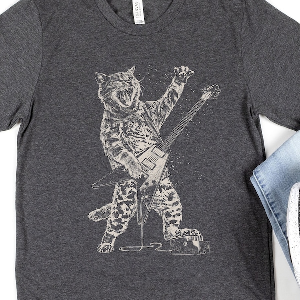 Custom Cat Rock Shirt - Etsy